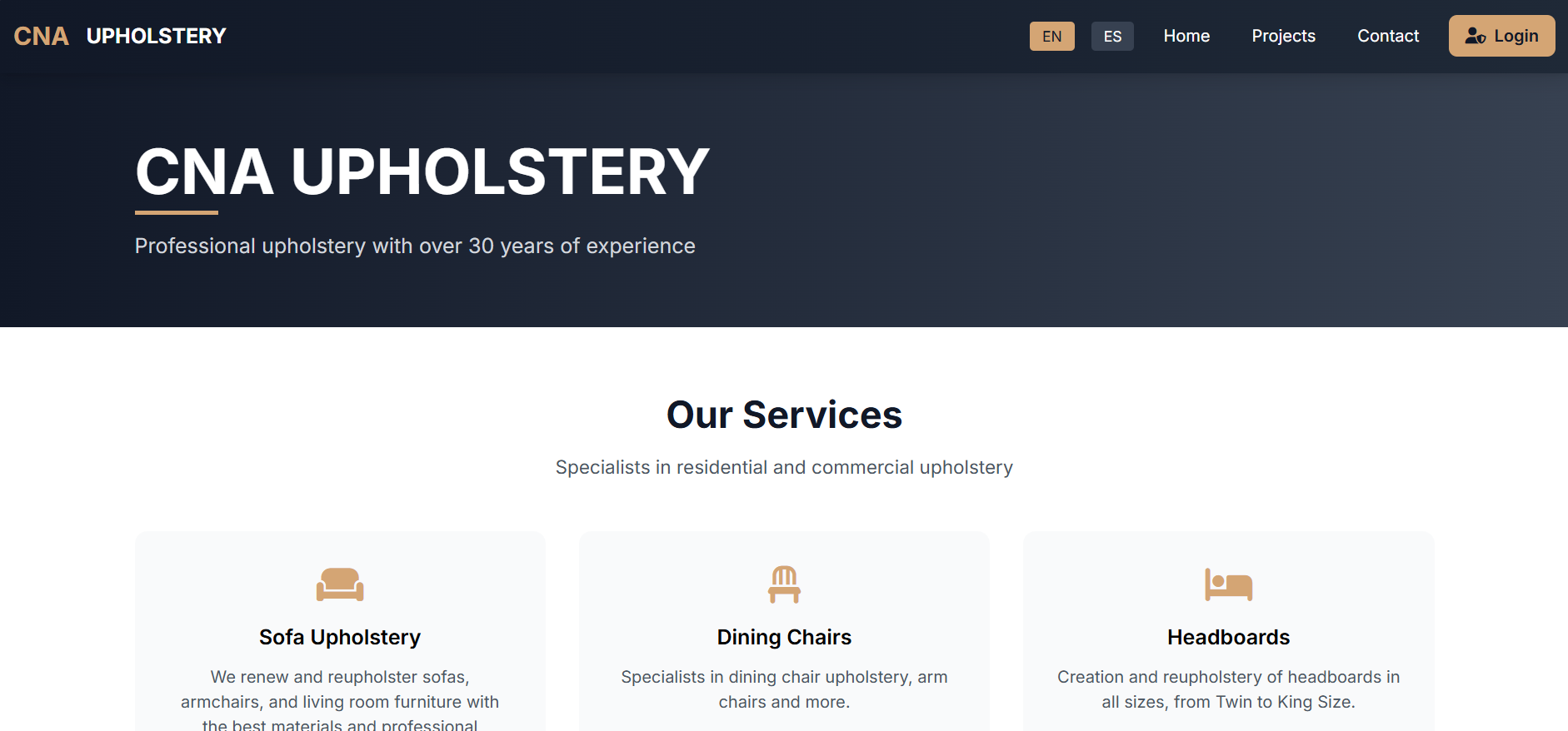 CNA Upholstery - Sistema Completo
